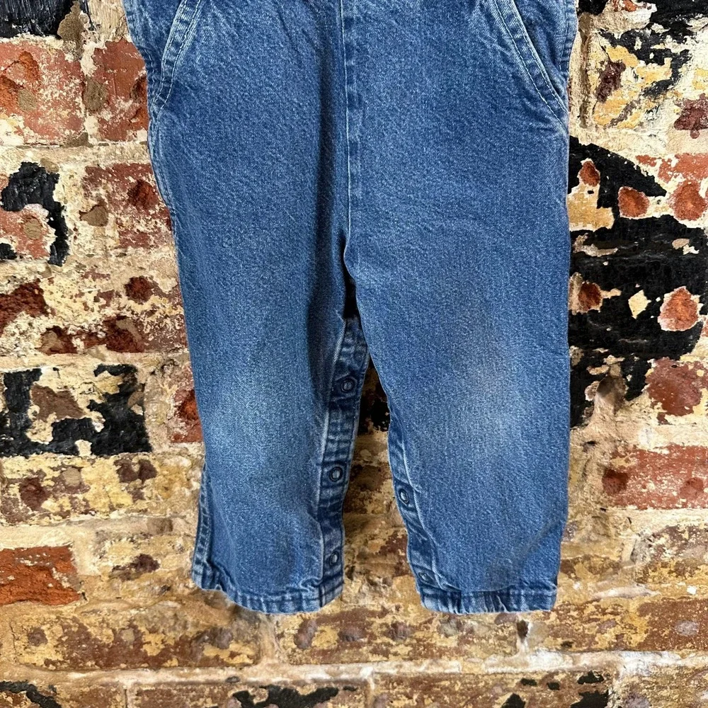 Vintage Oshkosh Jean Denim Toddler Overalls Boys 3T